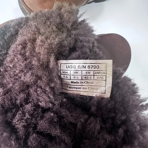 UGG Dark Brown Leather and Suede Winter Boots - Picture 7 of 10